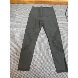 Fanka Grey Textured Reversible Leggings Small